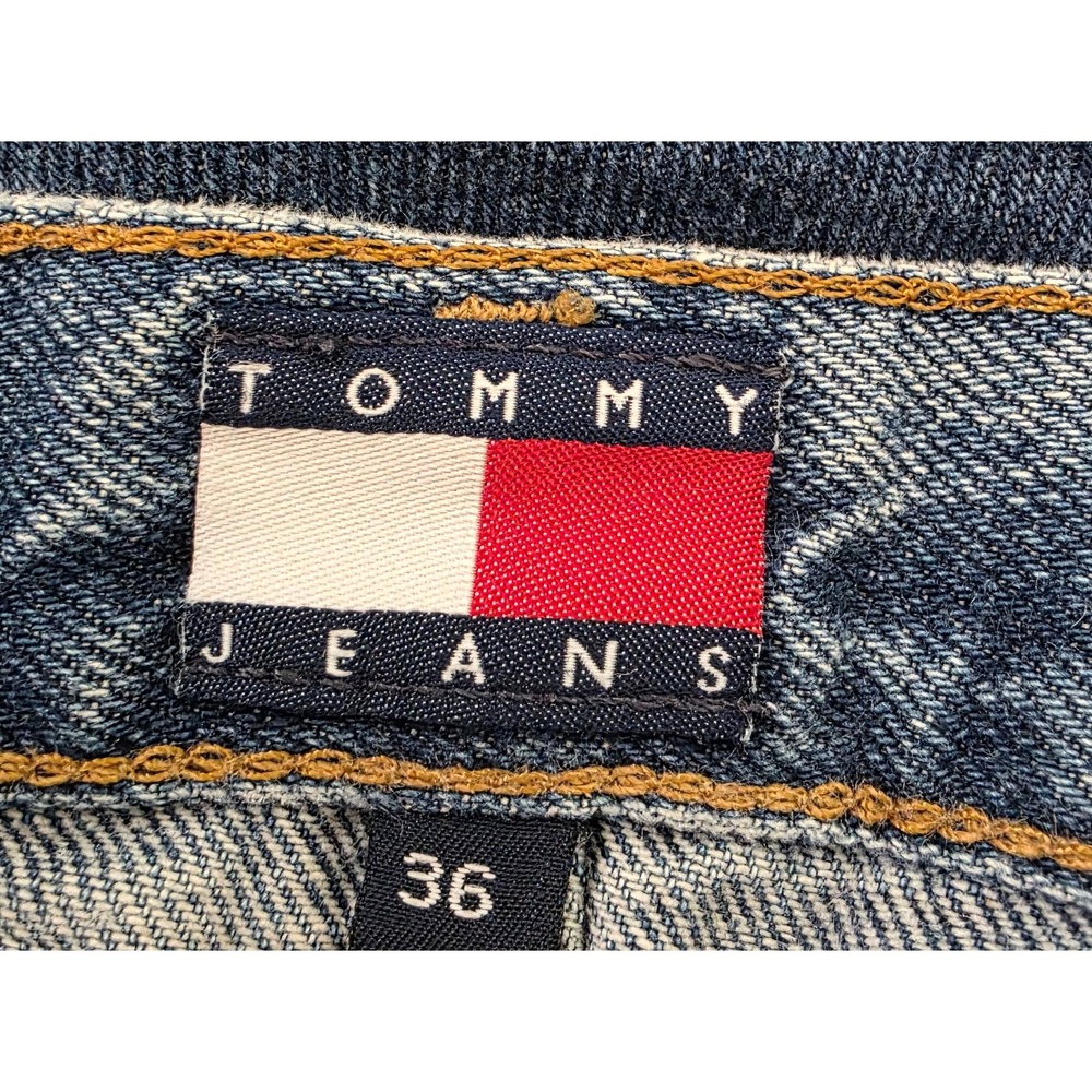 Tommy Jeans Men's Denim Carpenter Shorts Blue Medium Wash Hammer Loop Size 36 - Picture 3 of 12